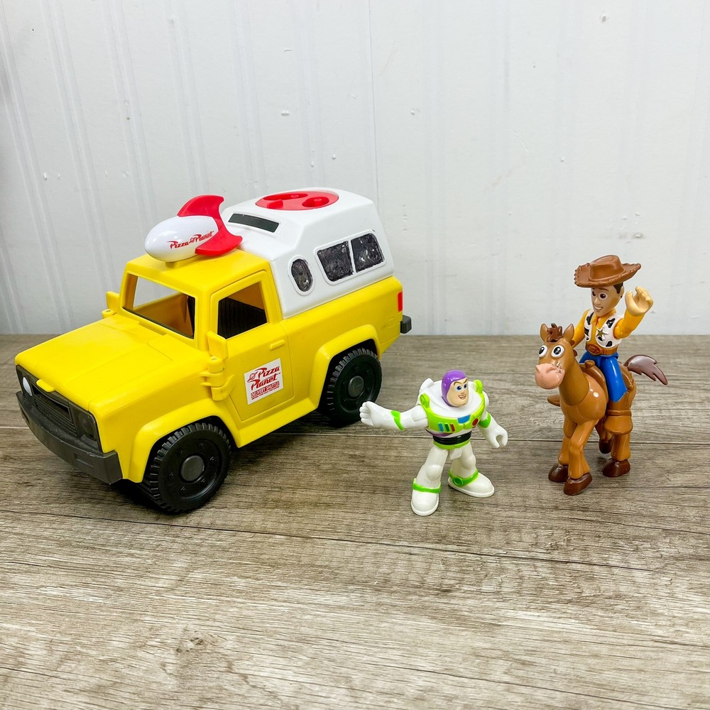 Disney Pixar Toy Story Imaginext Pizza Planet Truck Buzz Woody Bullseye Set